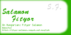 salamon fityor business card